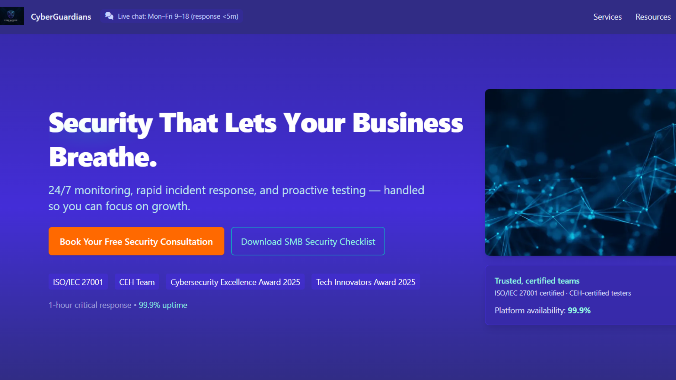 cybersecurity AI website builder