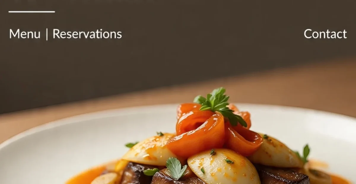 restaurant website homepage