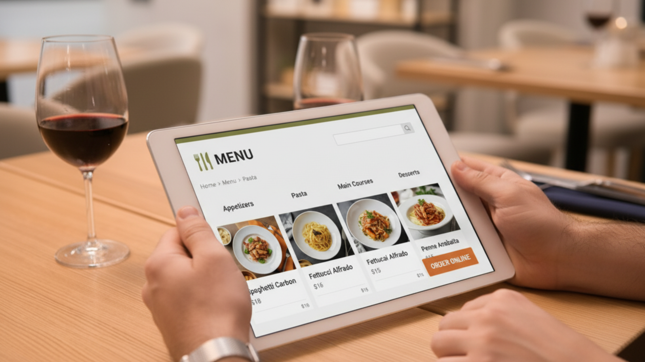 restaurant menu page design