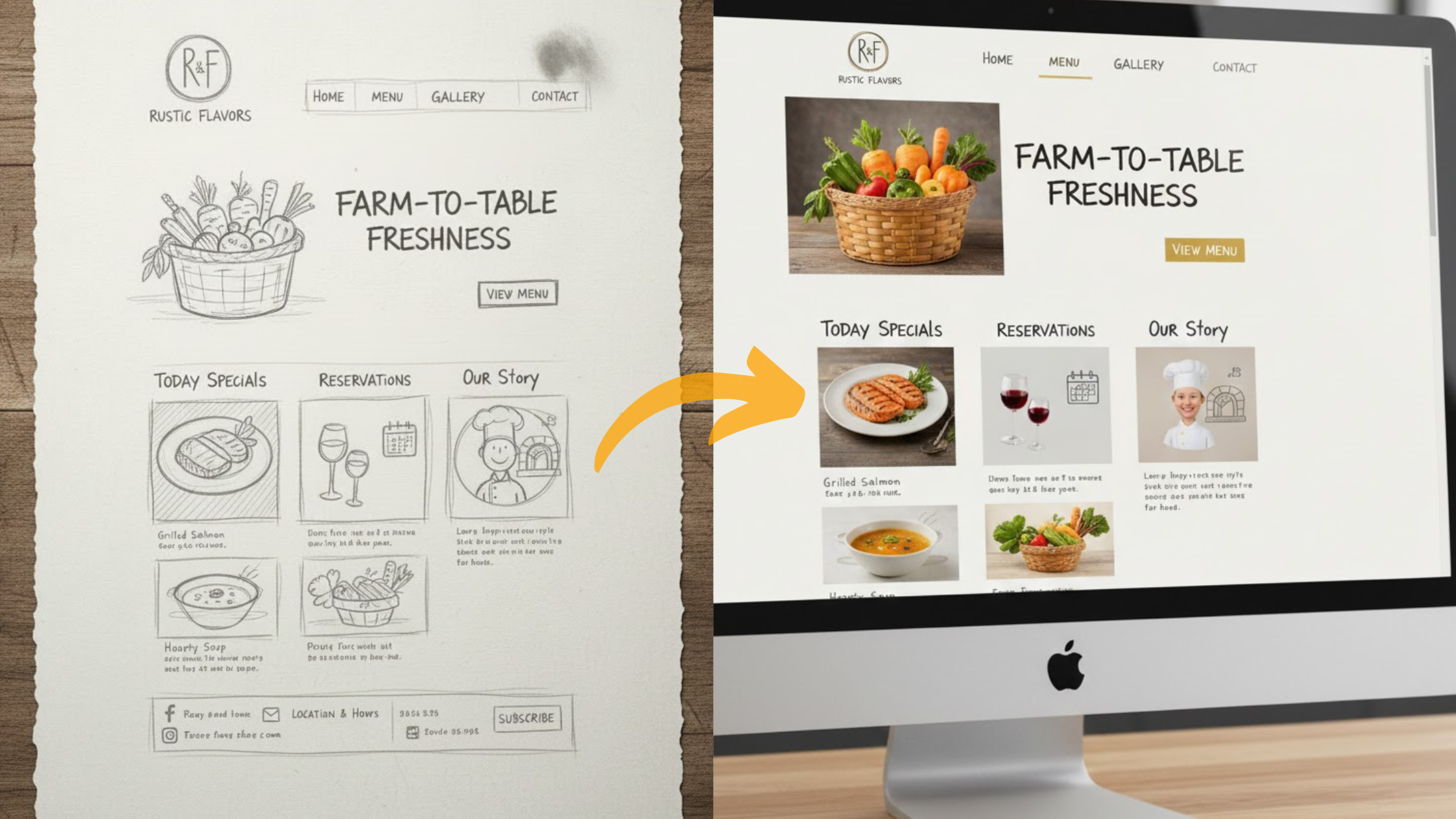 How to Create Professional Mockups for Your Restaurant Website
